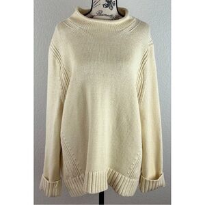 J. Crew Always Women’s Cream Roll Neck Pullover Sweater Oarsman, size 2X